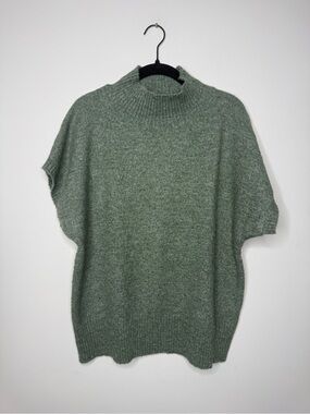 Staccato Sage Green Mock Neck Short-Sleeve Sweater